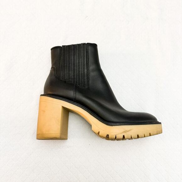 Dolce Vita Caster H20 Black Military Style Boot Rubber Sole Size 8 - Picture 6 of 6